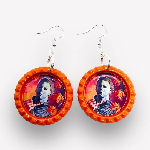 Halloween Michael Myers Iconic Halloween character creepy earrings - Picture 2 of 6